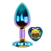 Diamond Heart Butt Plug Medium Chrome