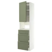 METOD / MAXIMERA Visoki element za ugradne uredaje, bela/Axstad sivozelena, 60x60x240 cm