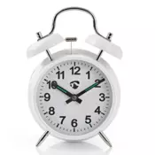 Nedis Analogue Desk Alarm Clock Snooze function Backlight White