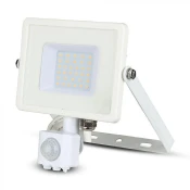 V-TAC 30W LED reflektor s senzorjem SMD, čip SAMSUNG, bel, 1+1 gratis! Farba svetla: Topla bela
