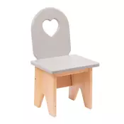 Personalized Wooden Kids’ Chair – Unique Design & Premium Quality! – Heart Grey