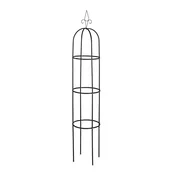 Northix Vrtni obelisk 200 cm kovinski črn opora za vzpenjavke