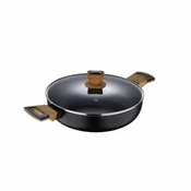 Bergner Ponev z nelepljivim premazom BG-32038-BK s pokrovom 28 cm zemeljsko črna