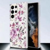 Guess Ovitek Guess Flower Collection - transparent za Samsung Galaxy S23 Ultra (GUHCS23LHCFWST)