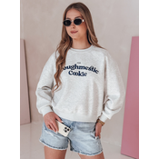 Bluza damska oversize z nadrukiem COOKIES jasnoszara Dstreet