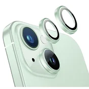 GIOPUEY zaščita kamer za iPhone 15/15 Plus – zelena