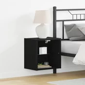 Floating Shelf with LED Light s policom Crna 40 x 28,5 x 40 cm