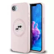 Karl Lagerfeld Originalen ovitek MagSafe iPhone 16e/iPhone 17e - Karl and Choupette - roza - KLHMPSE4SKCHTCP
