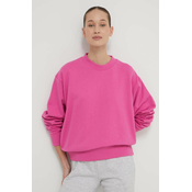 Bombažen pulover Superdry ženska, roza barva