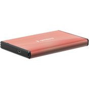 Gembird USB 3.0 2.5 enclosure, brushed aluminum, pink GEM-EE2-U3S-3-P