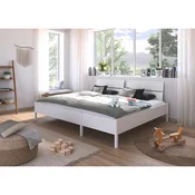 Rauch Möbel DRUŽINSKA POSTELJA 240 cm  x 200 cm , leseni material bela