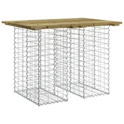 Vidaxl Vrtna miza Gabionski dizajn 100x70x72 cm impregniran les bor