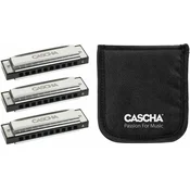 Cascha HH 2341 Blues Pack 3 C-A-G Black Diatonična ustna harmonika (Kot novo)