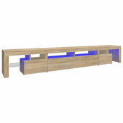 TV ormaric s LED svjetlima boja hrasta sonome 260x36,5x40 cm