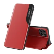 HURTEL Eco Leather View Case elegantna torbica etui z loputo in funkcijo stojala Samsung Galaxy A22 4G rdeča