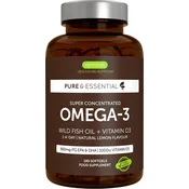 Super Concentrated Omega-3 Wild Fish Oil & Vitamin D - 180 Gel-kapsule
