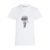 Karl Lagerfeld Majica Ikon bež/črna/srebrna/bela