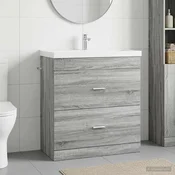 vidaXL vidaXL Kopalniški kabinet pod umivalnikom Siva Sonoma, (5000246275)
