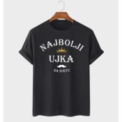 MAFIMI Muška majica Najbolji ujka, Crna