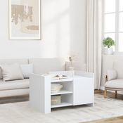 Stolic za kavu bijeli 80 x 50 x 50 cm od konstruiranog drva