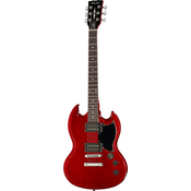 Elektricna gitara Harley Benton - DC-200 CH Student Series, crvena