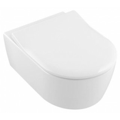 Villeroy Boch, AVENTO, WC komplet (viseča školjka in Soft WC deska, Slim), 370x530 mm, Rimless