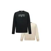 JACK & JONES Majica JORFREDERIKSBERG bež/črna