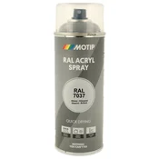 Industrijski akrilni lak sprej RAL HG 400ml Motip - RAL 7037 prašna siva