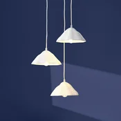 OSRAM viseča svetilka Decor Lotus Leaf, 3-žarnica, bela, papir, E14 - Dnevna soba/jedilnica - Papir/karton