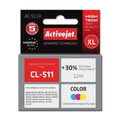 Tiskalniška kartuša Activejet AC-511R (nadomestna za Canon CL-511; Premium; 12 ml; barvna)