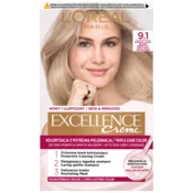Barva za lase Loreal Excellence Creme - 9.1 Zelo svetlo pepelnato blond 192 ml