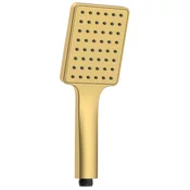Hand shower, 245mm, Silicone Nozzles, ABS/gold matt - Zlata mat barva - Sapho - 24 - Plastika - Kvadratni - 90 - 245 - 14