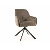 Stol Detroit 144 (Kaki) Črna, Kaki, 83x55x62cm, Blago, Kovina