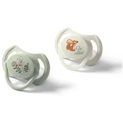 BabyOno Take Care Symmetrical Silicone Soothers duda Day & Night 6-18m+ 2 kos