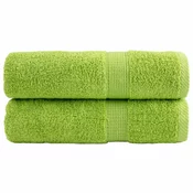 vidaXL Premium brisače SOLUND 2 kosi zelena 70x140 cm 600 g/m2