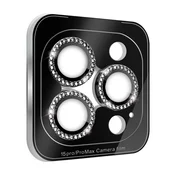 Zaštita za kameru Diamond za iPhone 15 Pro Max 6.7, Crna