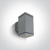 Zidna svjetiljka Cube-WL2, E27 PAR30, 2x75W, IP54, siva