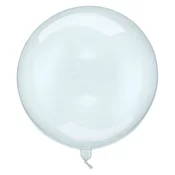 Sferični folijski balon Bobo moder, 40 cm – prosojni dekorativni balon