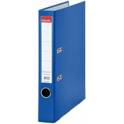Registrator Esselte Eco - A4, 5 cm, metalni rubovi, zamjenjiva naljepnica, plavi