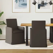 Trpezarijske stolice 2 pcs Tamno siva 57 x 67 x 95 cm