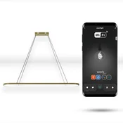Okrogla WiFi svetilka Tuya 90x20cm LED zlata viseča elipsa