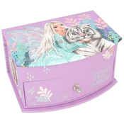 Škatla za nakit Top Model, Vijolična z vilo in tigrom