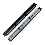 DATACOM Patch panel 19 UTP 24 ports CAT5E LSA 1U BK (3x8p)
