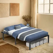 Songmics Postelja z okvirjem 200x140x413 cm Črna