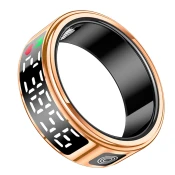 AVIZAR Diana Connected Ring s kristalnim zaslonom LED za sledenje zdravju velikost S, Zlata, (5000039204)