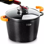 Vilde VISOK GRANITNI LONEC 6,7 L 24 CM S POKROVOM Z AROMATIZATORJEM TERRUNA 199110