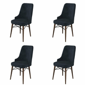 HANAH HOME Set 4 stolice Pare Anthracite Brown