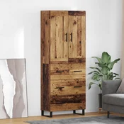 Vidaxl Visok predalnik Star les 69,5 x 34 x 180 cm Konstruiran les