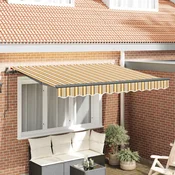 Skrovita tenda Žuta i Siva 250 x 200 cm tkanina