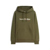 TOMMY HILFIGER Majica ecru/oliva/ognjeno rdeča